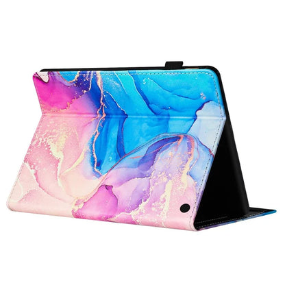 For Amazon Fire HD 10 (2023) / (2021) Case Stand Leather Marble Pattern Tablet Cover Card Holder