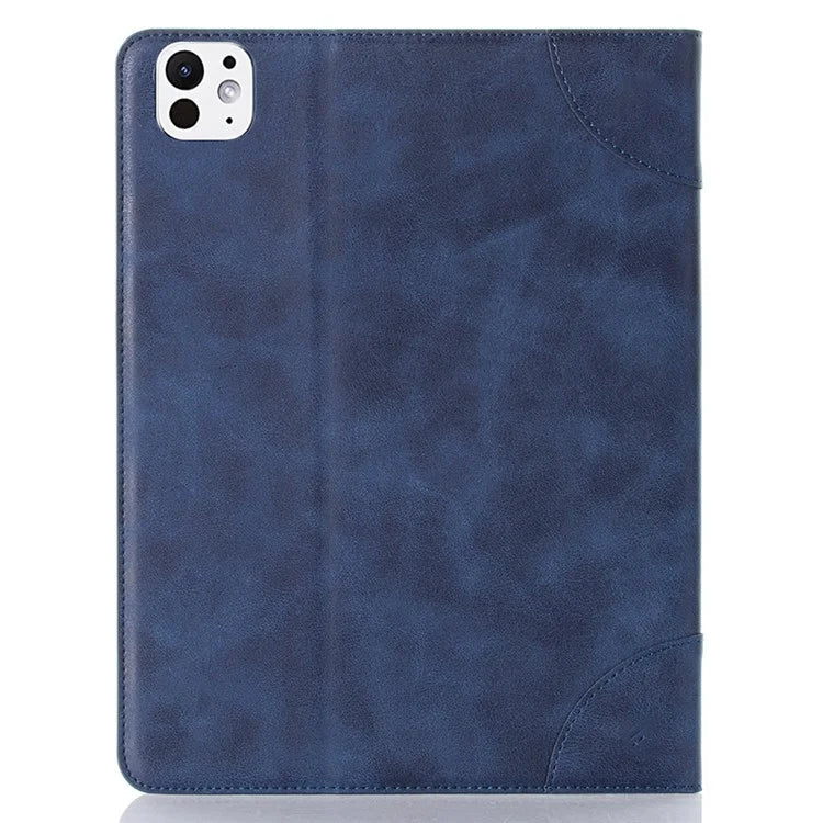 For iPad Pro 13 (2024) Case Auto Wake / Sleep Retro PU Leather Wallet Tablet Cover