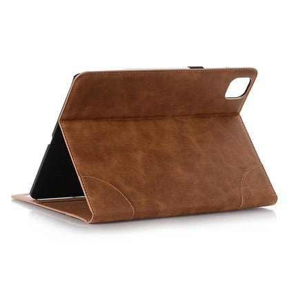 For iPad Pro 13 (2024) Case Auto Wake / Sleep Retro PU Leather Wallet Tablet Cover