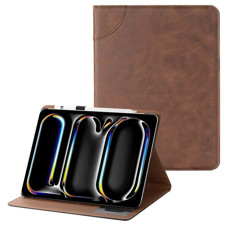 For iPad Pro 11 (2024) Case Wallet Stand Leather Tablet Cover with Auto Wake / Sleep