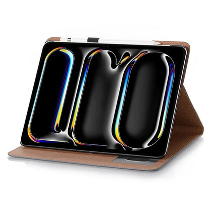 For iPad Pro 11 (2024) Case Wallet Stand Leather Tablet Cover with Auto Wake / Sleep
