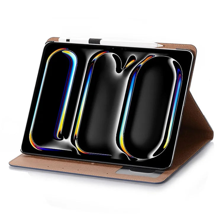 For iPad Pro 11 (2024) Case Wallet Stand Leather Tablet Cover with Auto Wake / Sleep
