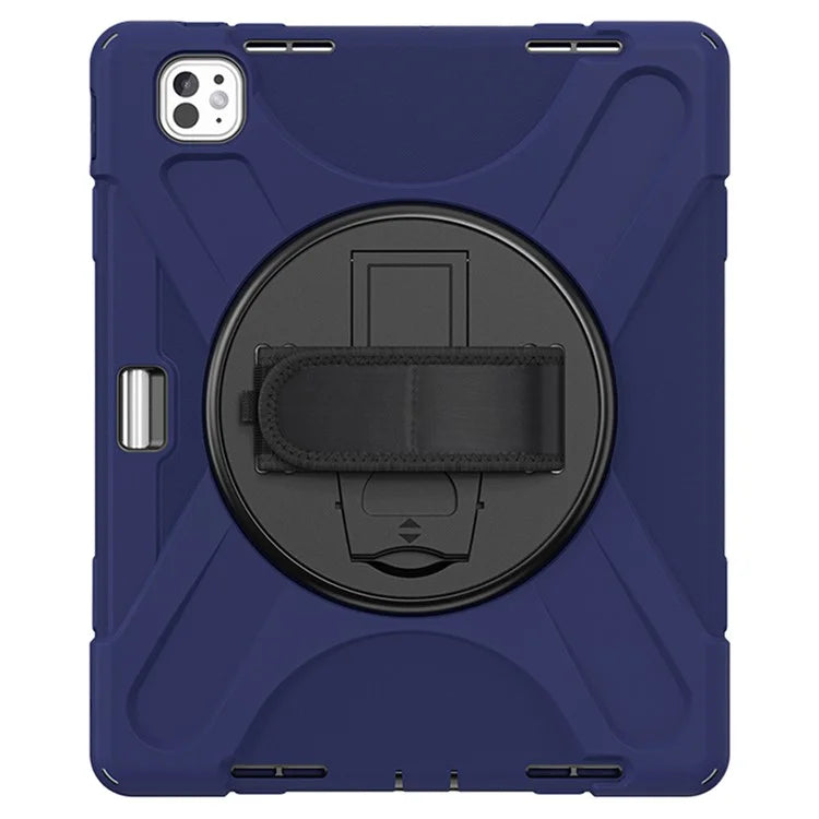 For iPad Pro 13 (2024) Case TPU+PC+Silicone Kickstand Tablet Cover with Pen Slot