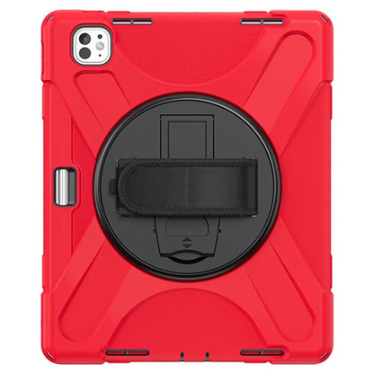 For iPad Pro 13 (2024) Case TPU+PC+Silicone Kickstand Tablet Cover with Pen Slot