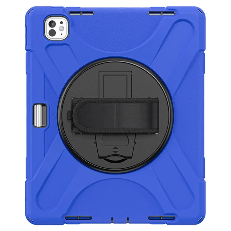 For iPad Pro 13 (2024) Case TPU+PC+Silicone Kickstand Tablet Cover with Pen Slot