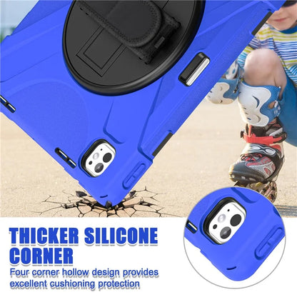 For iPad Pro 13 (2024) Case TPU+PC+Silicone Kickstand Tablet Cover with Pen Slot