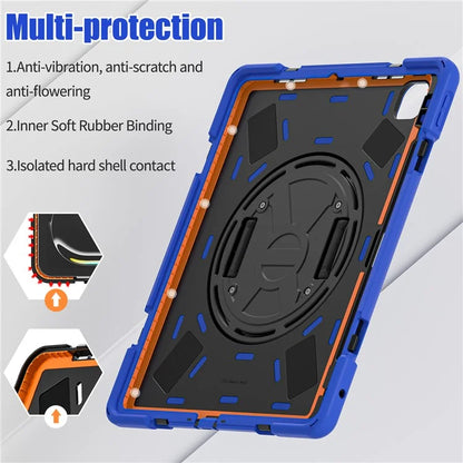 For iPad Pro 13 (2024) Case TPU+PC+Silicone Kickstand Tablet Cover with Pen Slot