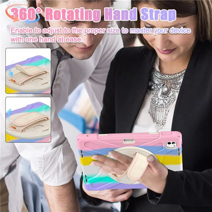For iPad Pro 13 (2024) Case TPU+PC+Silicone Kickstand Tablet Cover with Pen Slot