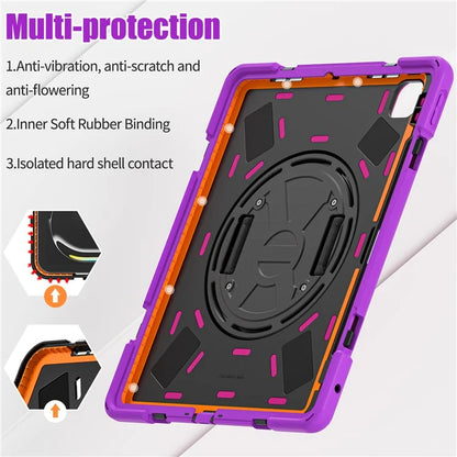 For iPad Pro 13 (2024) Case TPU+PC+Silicone Kickstand Tablet Cover with Pen Slot
