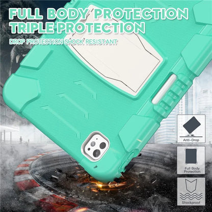 For iPad Pro 11 (2024) Case PC+Silicone Tablet Cover with Kickstand