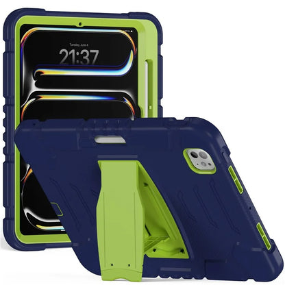 For iPad Pro 11 (2024) Case PC+Silicone Tablet Cover with Kickstand