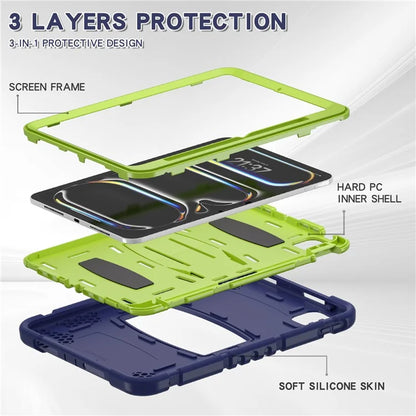 For iPad Pro 11 (2024) Case PC+Silicone Tablet Cover with Kickstand