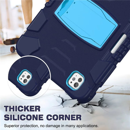 For iPad Pro 11 (2024) Case PC+Silicone Tablet Cover with Kickstand