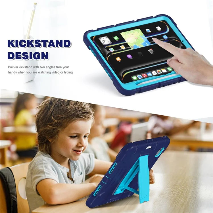 For iPad Pro 11 (2024) Case PC+Silicone Tablet Cover with Kickstand