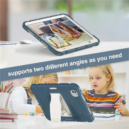 For iPad Pro 11 (2024) Case PC+Silicone Tablet Cover with Kickstand