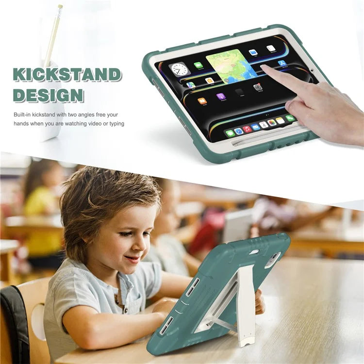 For iPad Pro 11 (2024) Case PC+Silicone Tablet Cover with Kickstand