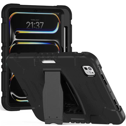 For iPad Pro 11 (2024) Case PC+Silicone Tablet Cover with Kickstand