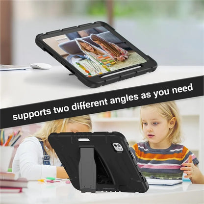 For iPad Pro 11 (2024) Case PC+Silicone Tablet Cover with Kickstand