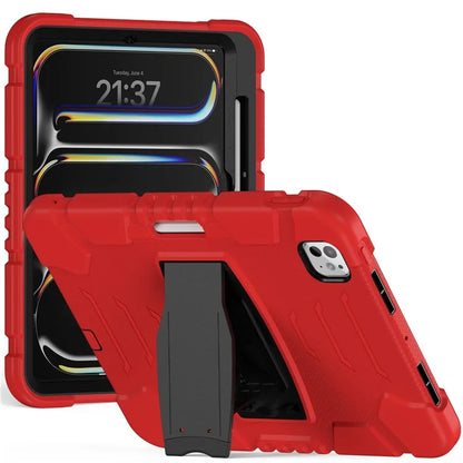 For iPad Pro 11 (2024) Case PC+Silicone Tablet Cover with Kickstand