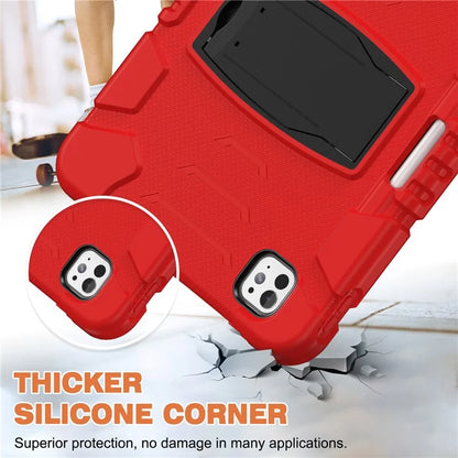 For iPad Pro 11 (2024) Case PC+Silicone Tablet Cover with Kickstand