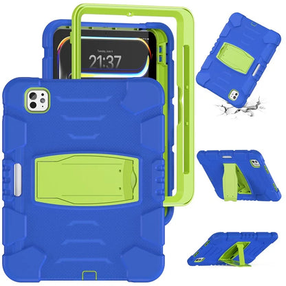 For iPad Pro 11 (2024) Case PC+Silicone Tablet Cover with Kickstand