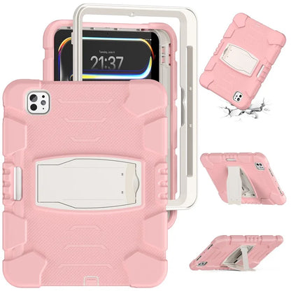 For iPad Pro 11 (2024) Case PC+Silicone Tablet Cover with Kickstand