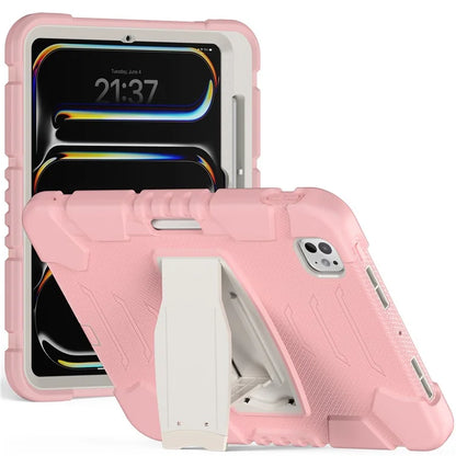For iPad Pro 11 (2024) Case PC+Silicone Tablet Cover with Kickstand