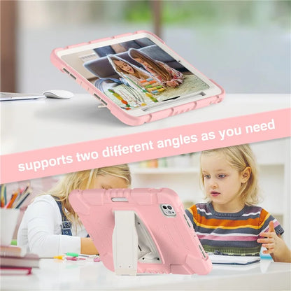 For iPad Pro 11 (2024) Case PC+Silicone Tablet Cover with Kickstand
