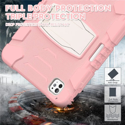 For iPad Pro 11 (2024) Case PC+Silicone Tablet Cover with Kickstand