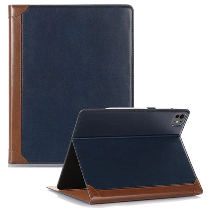 For iPad Pro 11 (2024) Case Leather Folio Book Stand Tablet Cover with Auto Sleep / Wake
