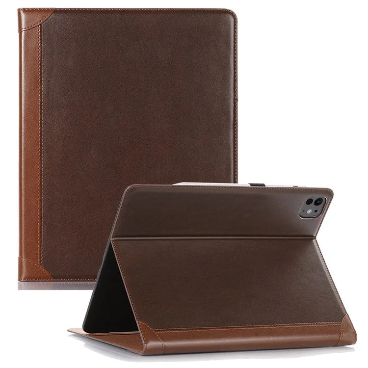 For iPad Pro 11 (2024) Case Leather Folio Book Stand Tablet Cover with Auto Sleep / Wake