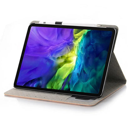 For iPad Pro 13 (2024) Case Wallet Map Pattern PU Leather Folio Tablet Cover Auto Wake / Sleep