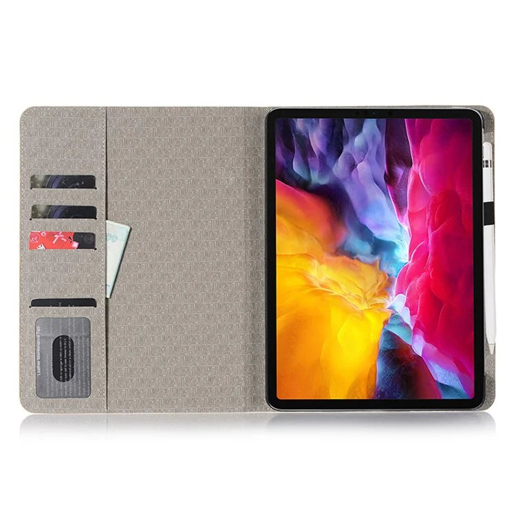 For iPad Pro 13 (2024) Case Wallet Map Pattern PU Leather Folio Tablet Cover Auto Wake / Sleep