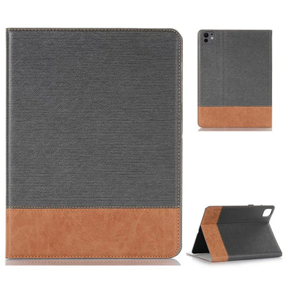 For iPad Pro 11 (2024) Case Auto Wake / Sleep PU Leather Tablet Cover Cross Texture Splicing