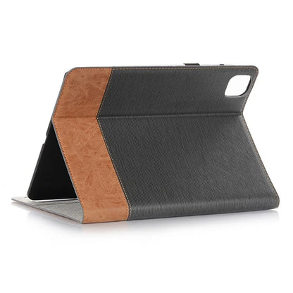 For iPad Pro 11 (2024) Case Auto Wake / Sleep PU Leather Tablet Cover Cross Texture Splicing