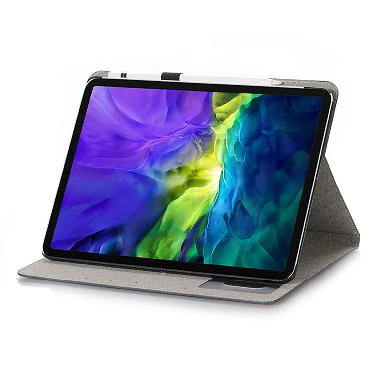 For iPad Pro 11 (2024) Case Auto Wake / Sleep PU Leather Tablet Cover Cross Texture Splicing