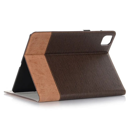 For iPad Pro 13 (2024) Case Cross Texture Splicing Leather Smart Tablet Cover Card Slots