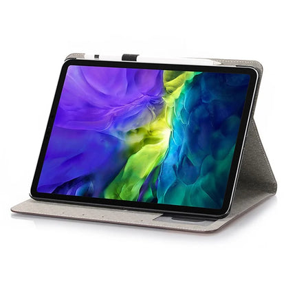 For iPad Pro 13 (2024) Case Cross Texture Splicing Leather Smart Tablet Cover Card Slots