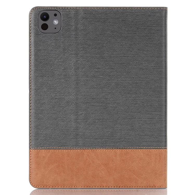 For iPad Pro 13 (2024) Case Cross Texture Splicing Leather Smart Tablet Cover Card Slots