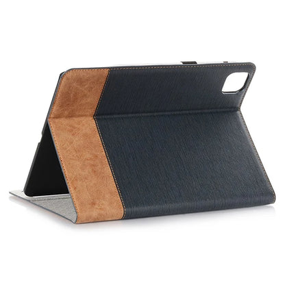 For iPad Pro 13 (2024) Case Cross Texture Splicing Leather Smart Tablet Cover Card Slots