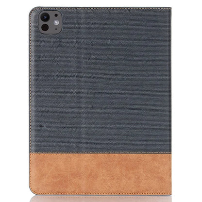 For iPad Pro 13 (2024) Case Cross Texture Splicing Leather Smart Tablet Cover Card Slots