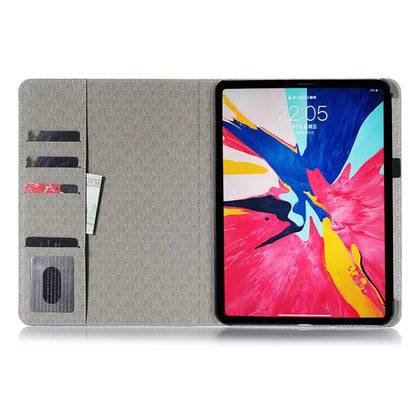 For iPad Pro 11 (2024) Case PU Leather Crocodile Texture Tablet Cover Auto Wake / Sleep