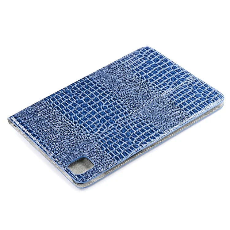 For iPad Pro 11 (2024) Case PU Leather Crocodile Texture Tablet Cover Auto Wake / Sleep