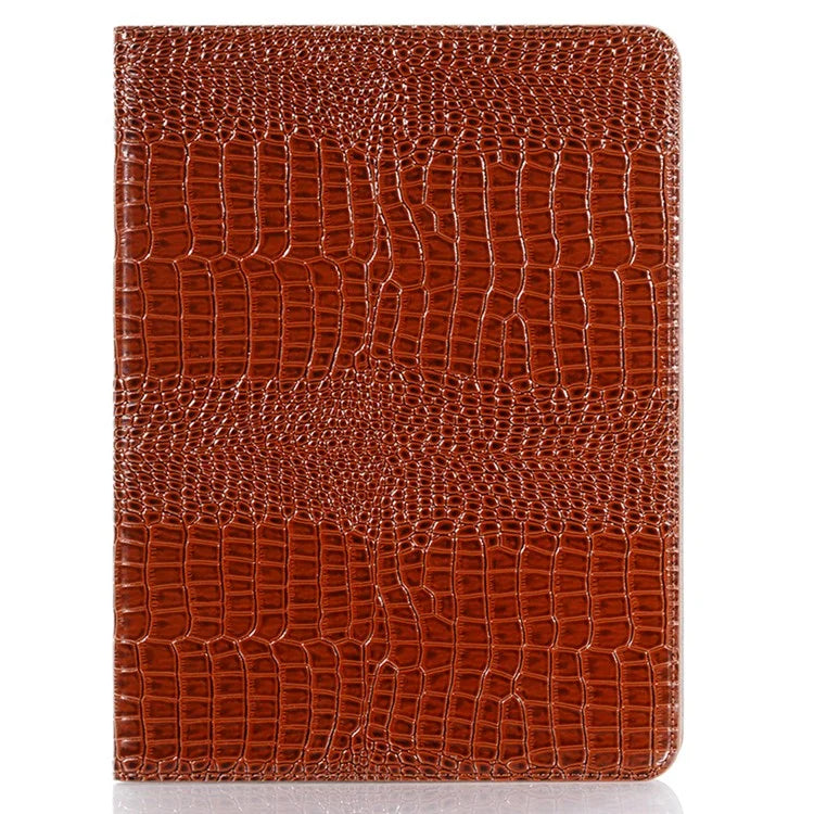 For iPad Pro 11 (2024) Case PU Leather Crocodile Texture Tablet Cover Auto Wake / Sleep