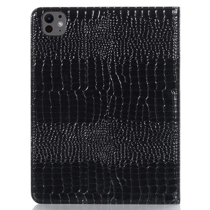 For iPad Pro 11 (2024) Case PU Leather Crocodile Texture Tablet Cover Auto Wake / Sleep