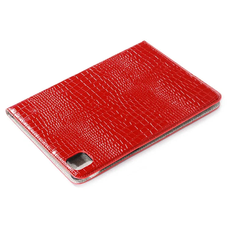 For iPad Pro 13 (2024) Case Smart PU Leather Tablet Cover Cash / Card Slots Crocodile Texture