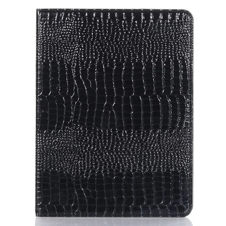 For iPad Pro 13 (2024) Case Smart PU Leather Tablet Cover Cash / Card Slots Crocodile Texture