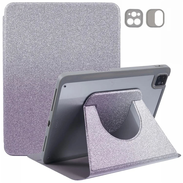 For iPad Pro 12.9 (2022) / (2021) / (2020) Case Detachable Glitter Leather Cover Smart Sleep / Wake