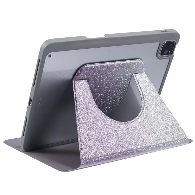 For iPad Pro 12.9 (2022) / (2021) / (2020) Case Detachable Glitter Leather Cover Smart Sleep / Wake