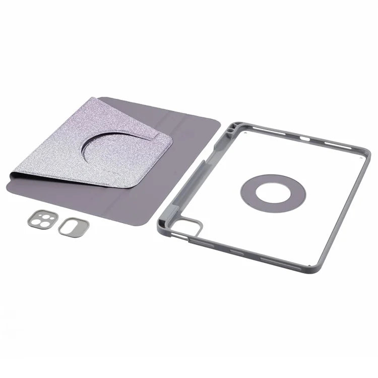 For iPad Pro 12.9 (2022) / (2021) / (2020) Case Detachable Glitter Leather Cover Smart Sleep / Wake